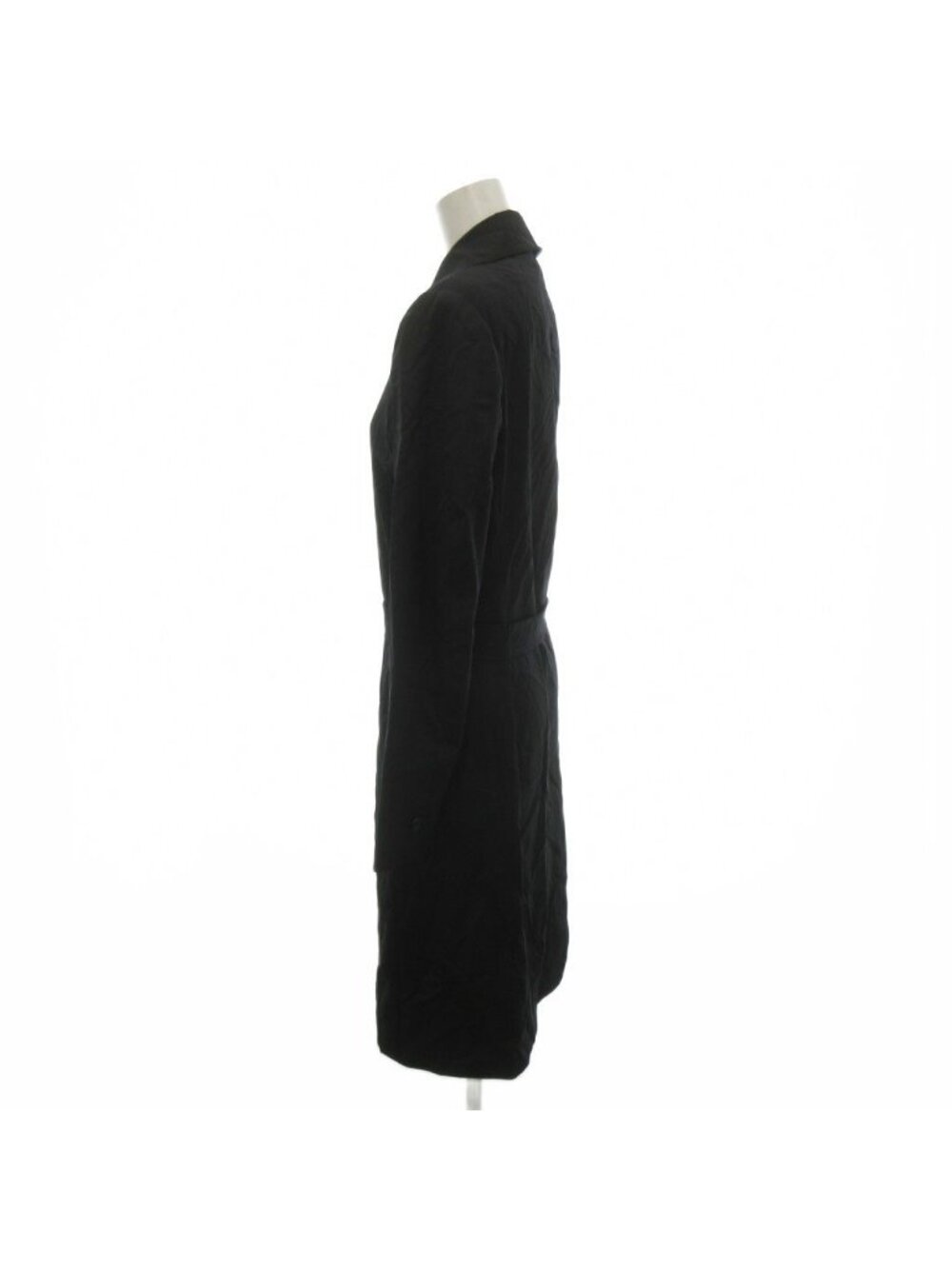 Max Mara White Tag Soutien Collar Coat with Long Belt Black 38 - Picture 3 of 9